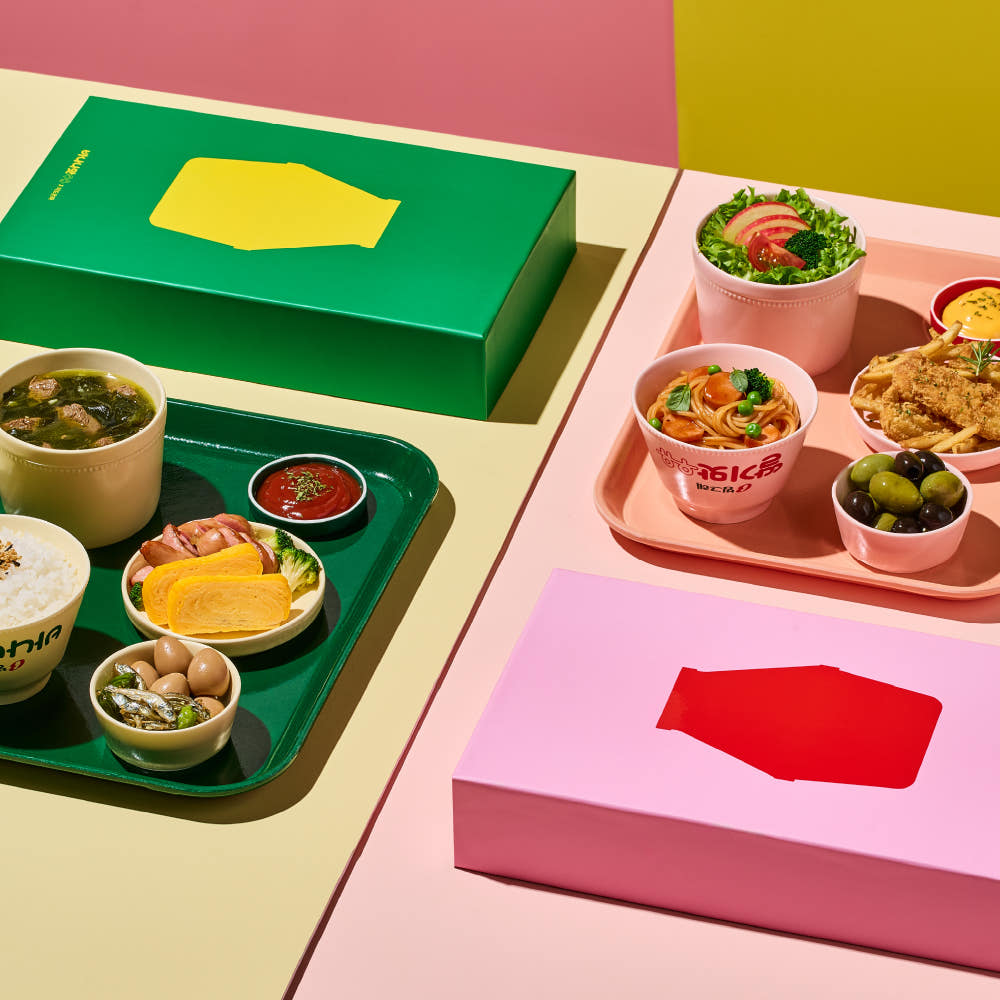 ビングレ バナナ・いちごミルク 食器セット(5P)|1人用|陶磁器|韓国製
