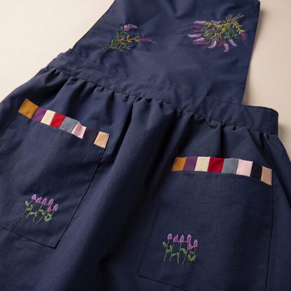 チマチョゴリ風 花刺繍エプロン