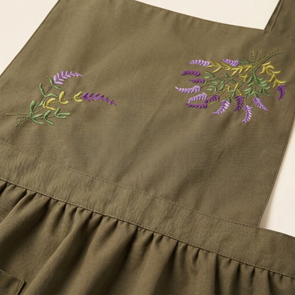 チマチョゴリ風 花刺繍エプロン