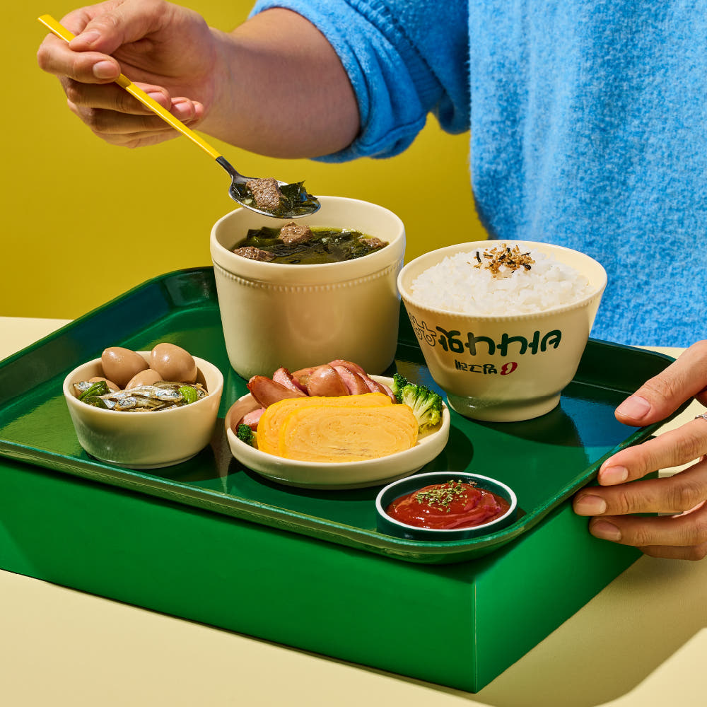 ビングレ バナナ・いちごミルク 食器セット(5P)｜1人用｜陶磁器｜韓国製