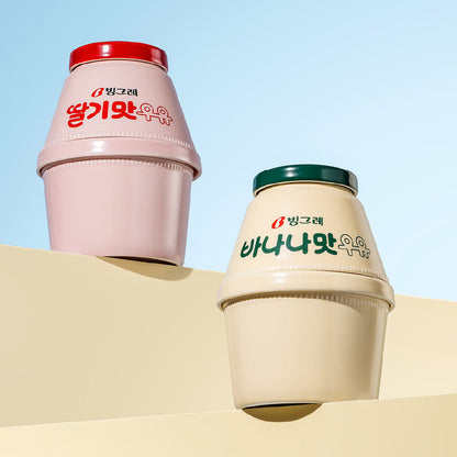 ビングレ バナナ・いちごミルク 食器セット(5P)｜1人用｜陶磁器｜韓国製